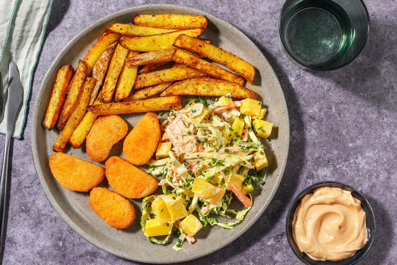 Frasiga veganska nuggets