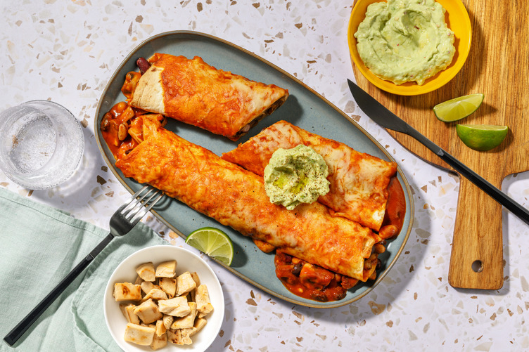 Enchiladas mit extra vegane Filetstreifen