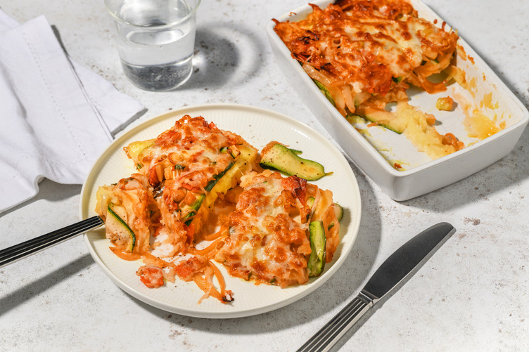 Pastel rojo de patata con sobrasada de Mallorca
