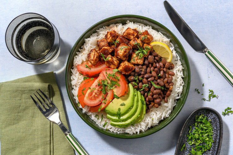 Burrito-Bowl mit Hähnchengeschnetzeltem