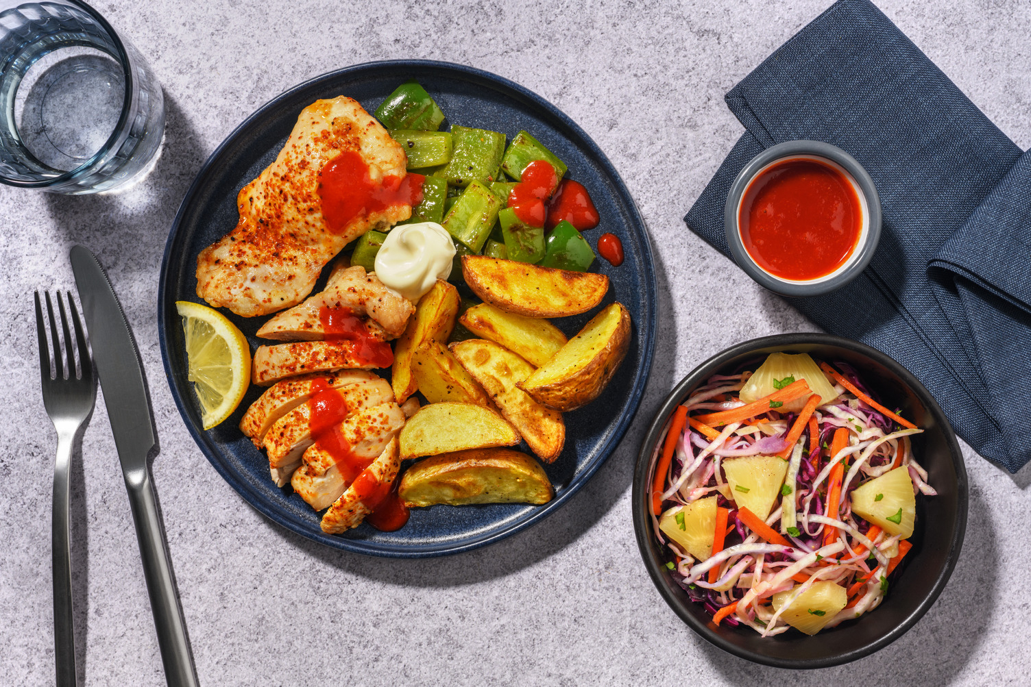 Caribbean Inspired Pineapple Jerk Chicken Thighs