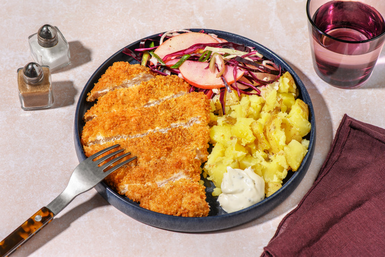 Spiced Pork Schnitzel & Apple Slaw