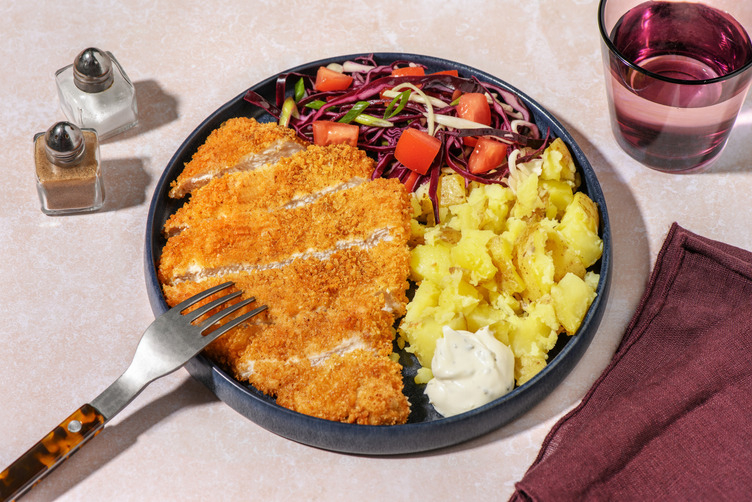 Classic Pork Schnitzel & Tomato Slaw