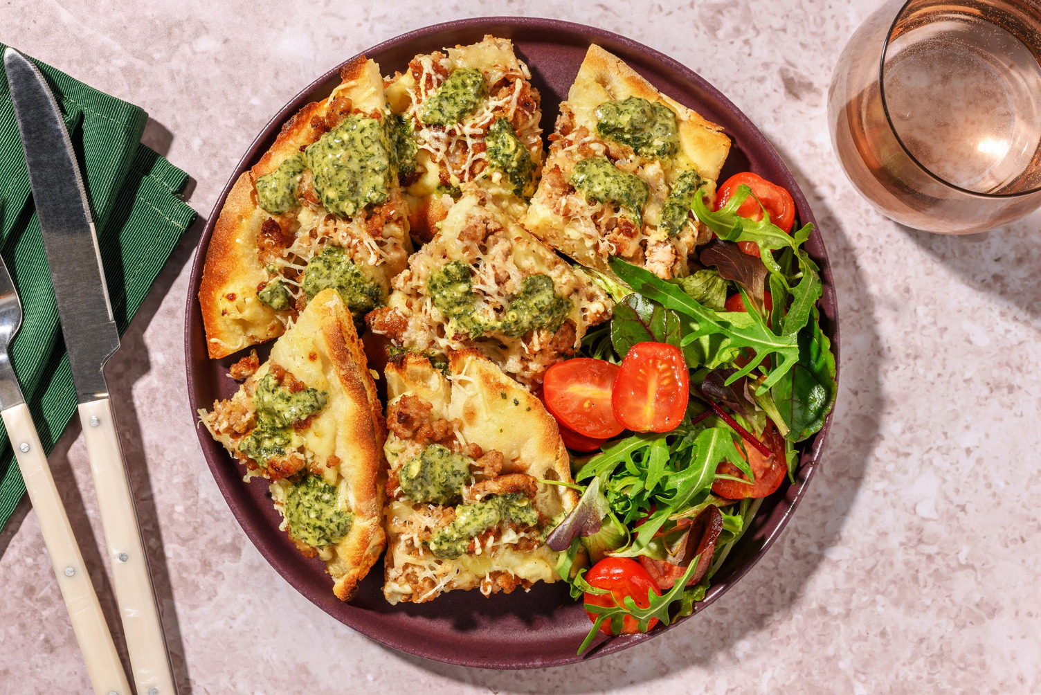 Super Cheesy Italian Sausage Flatbreads