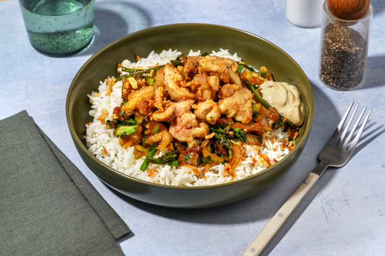 Satay Chicken & Honey-Soy Veggies