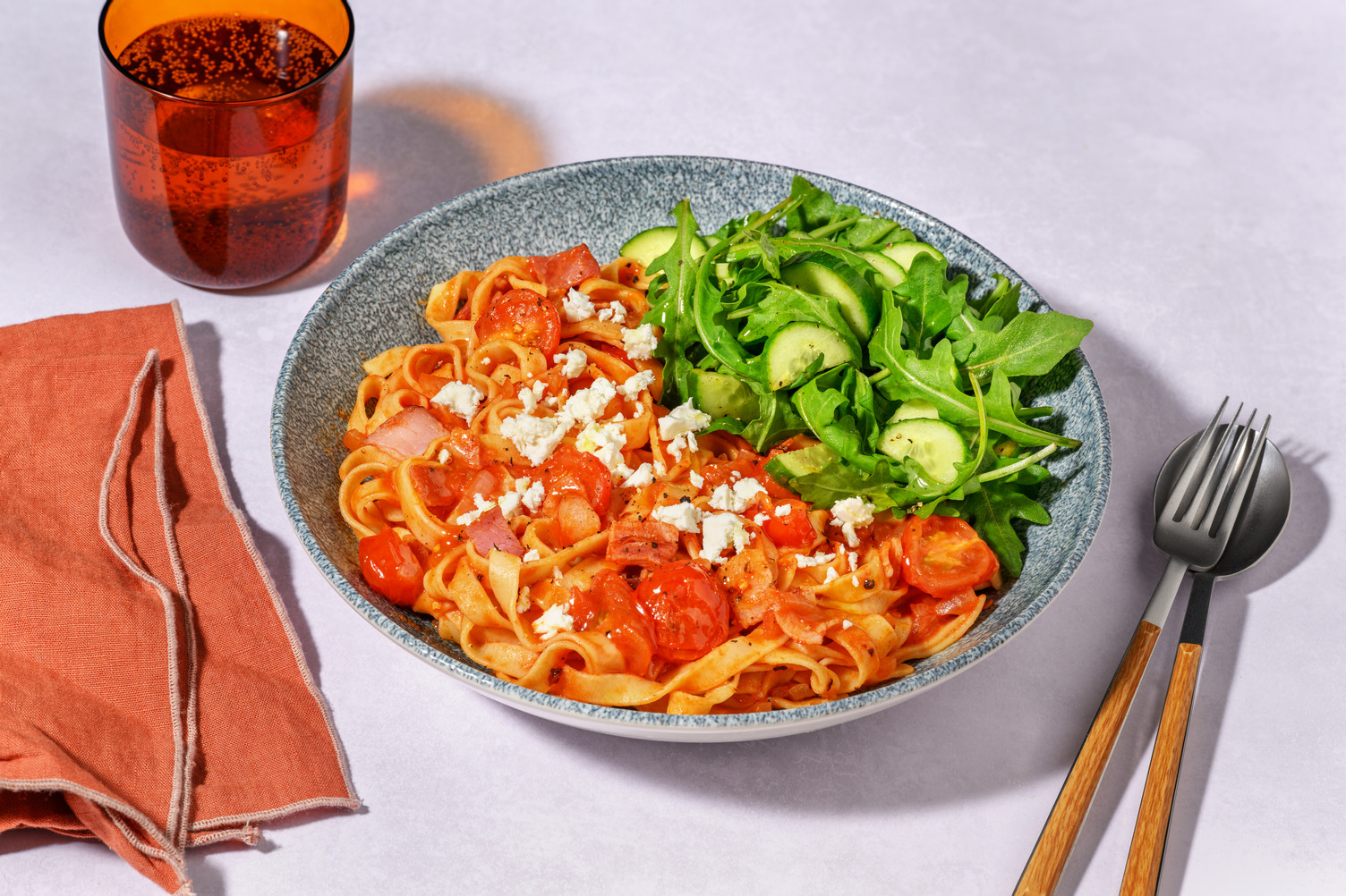 Amatriciana-Style Chorizo Fettuccine