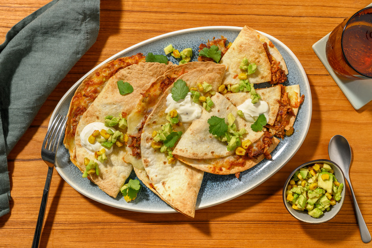 Cheesy Chipotle Pulled Pork Quesadillas