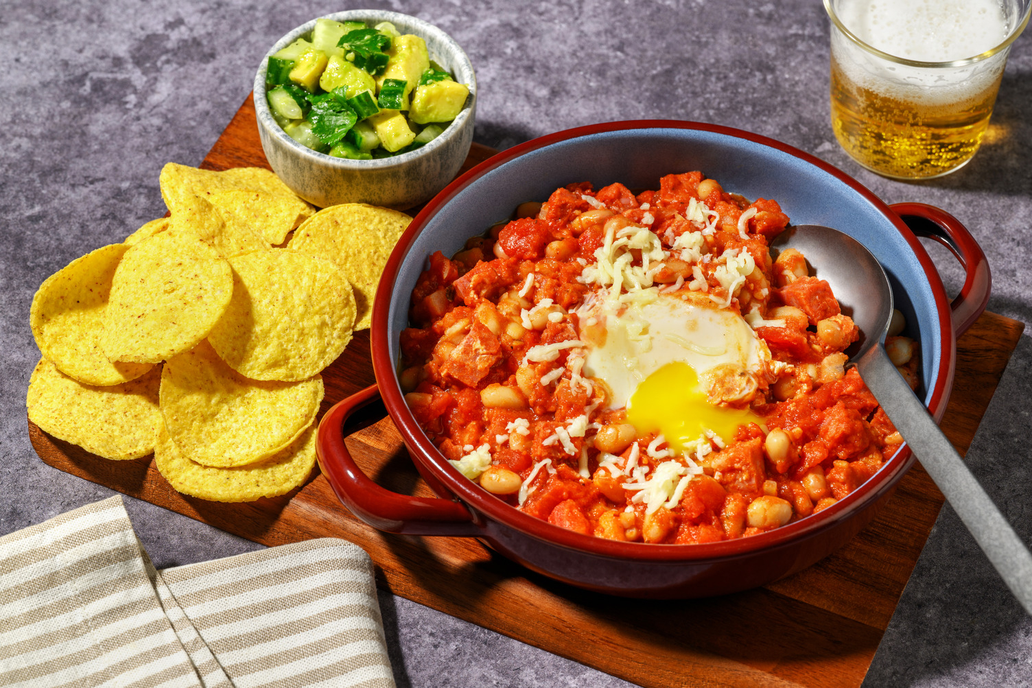 One-Pan Chorizo & Bean 'Huevos Rancheros'