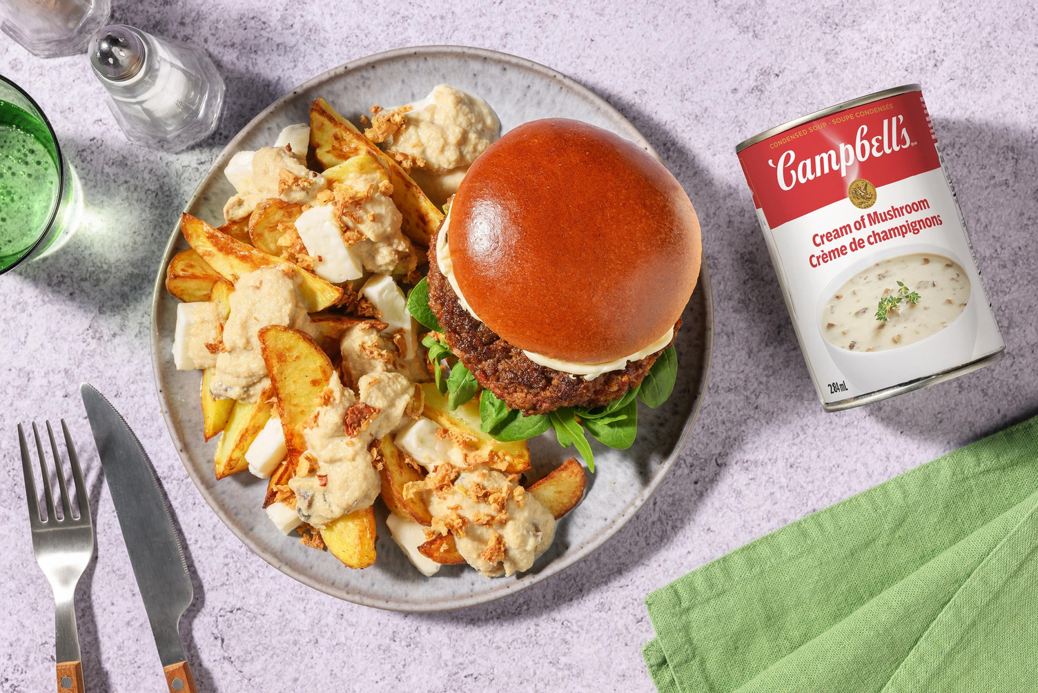 Creamy Mushroom Beef Burgers