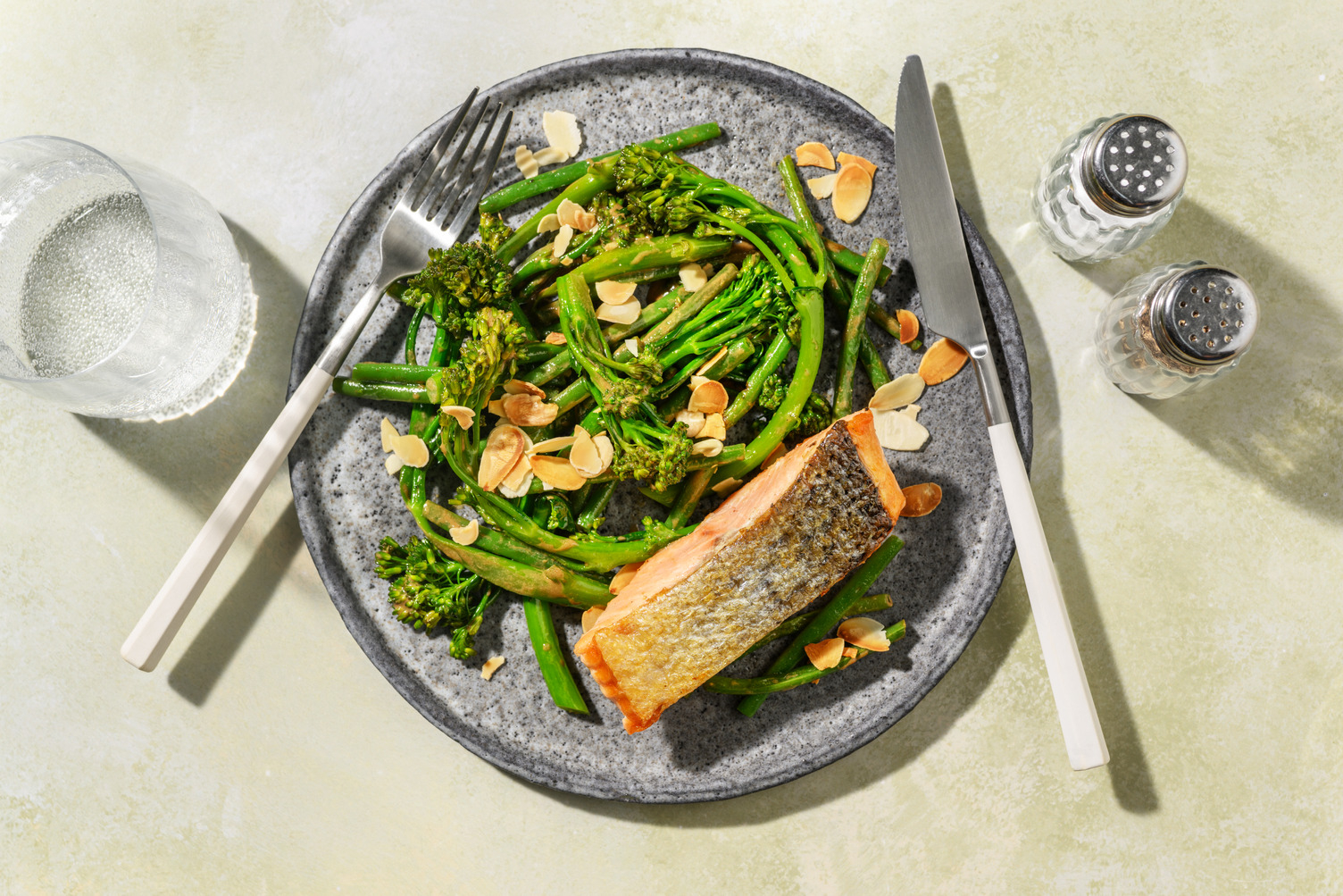 Seared Salmon & Mustardy Blistered Greens