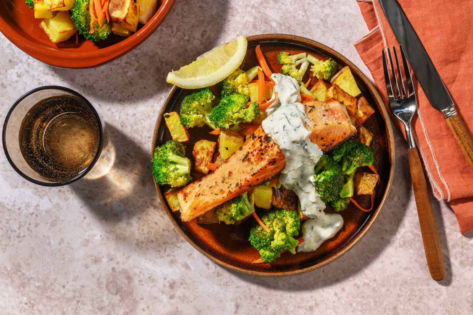 Garlic-Herb Halloumi & Roasted Potatoes