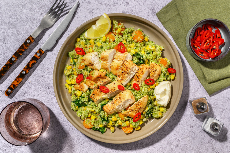 Caribbean Honey Pork Loin & Cauli-Broccoli Rice