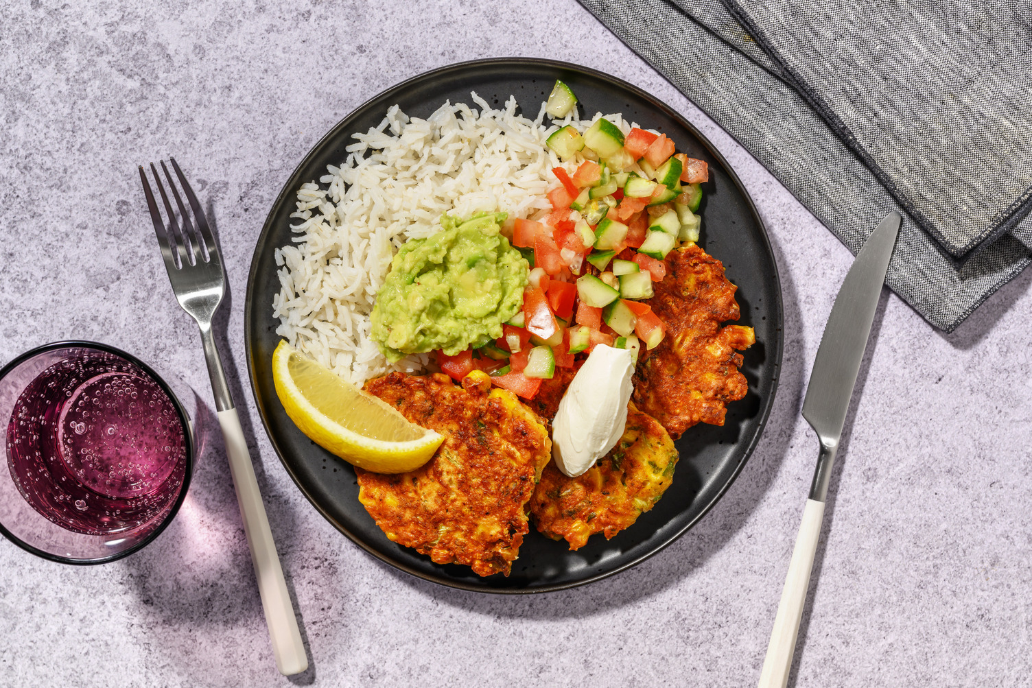 Loaded Mexican Corn Fritters & Guacamole