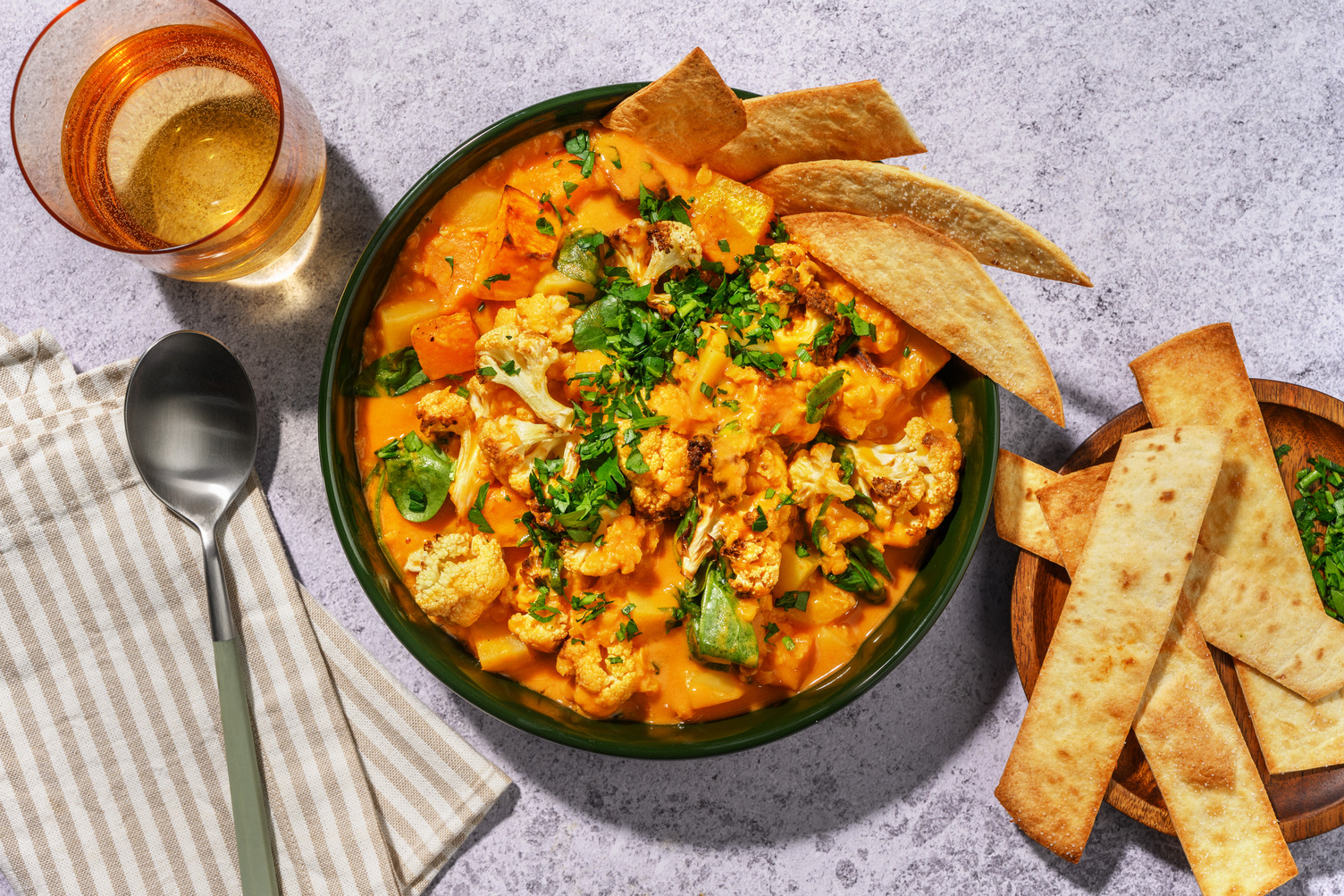 Chicken Potato & Cauliflower Coconut Dhal