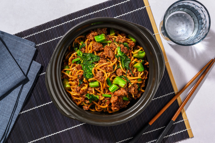 Speedy Sweet Soy Pork Noodle Stir-Fry