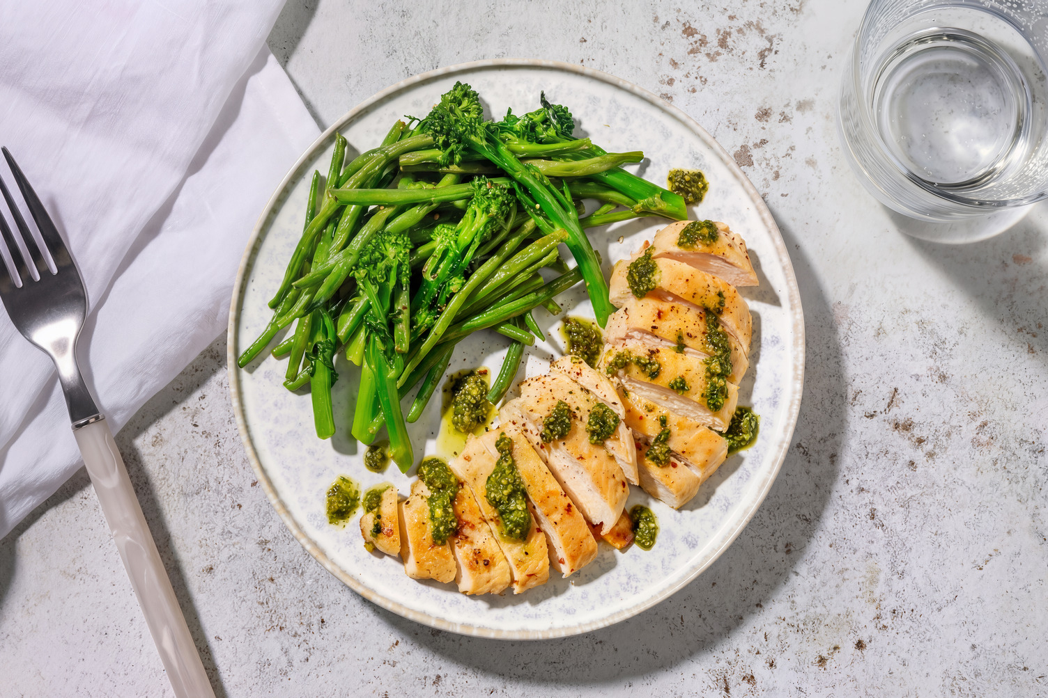 Classic Chicken & Basil Pesto Topping