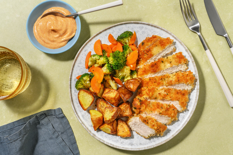 Parmesan-Crumbed Chicken Schnitzel