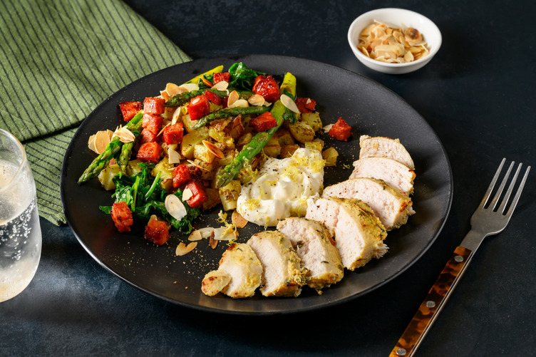 Mustard-Thyme Chicken & Oregano Potatoes