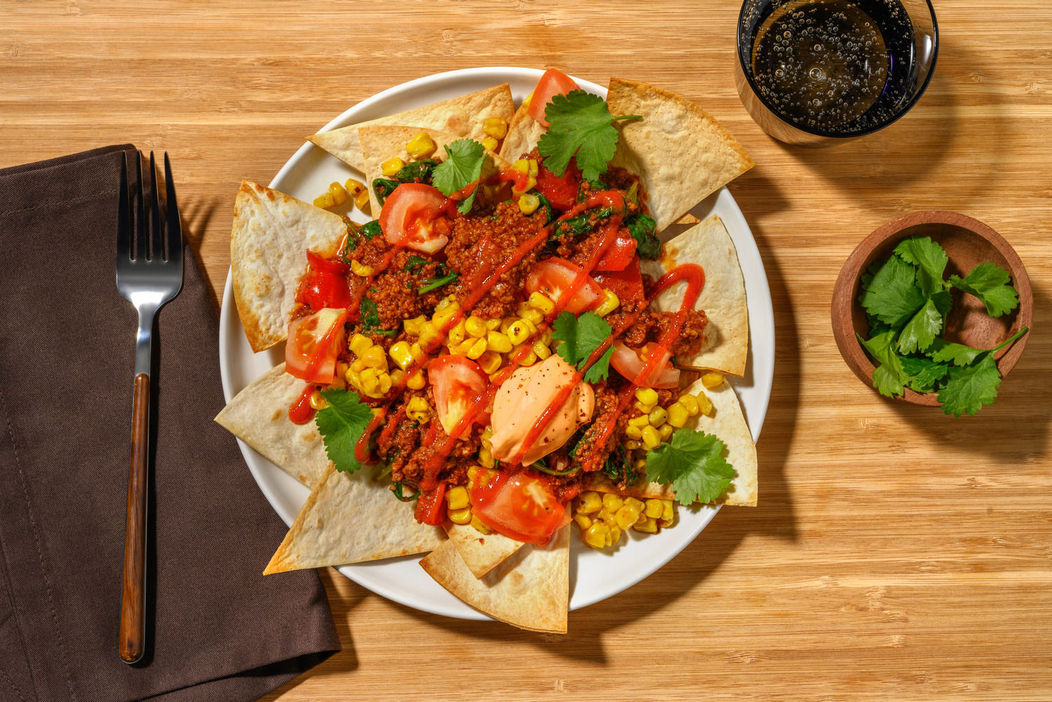 Fiery Loaded Pork Nachos