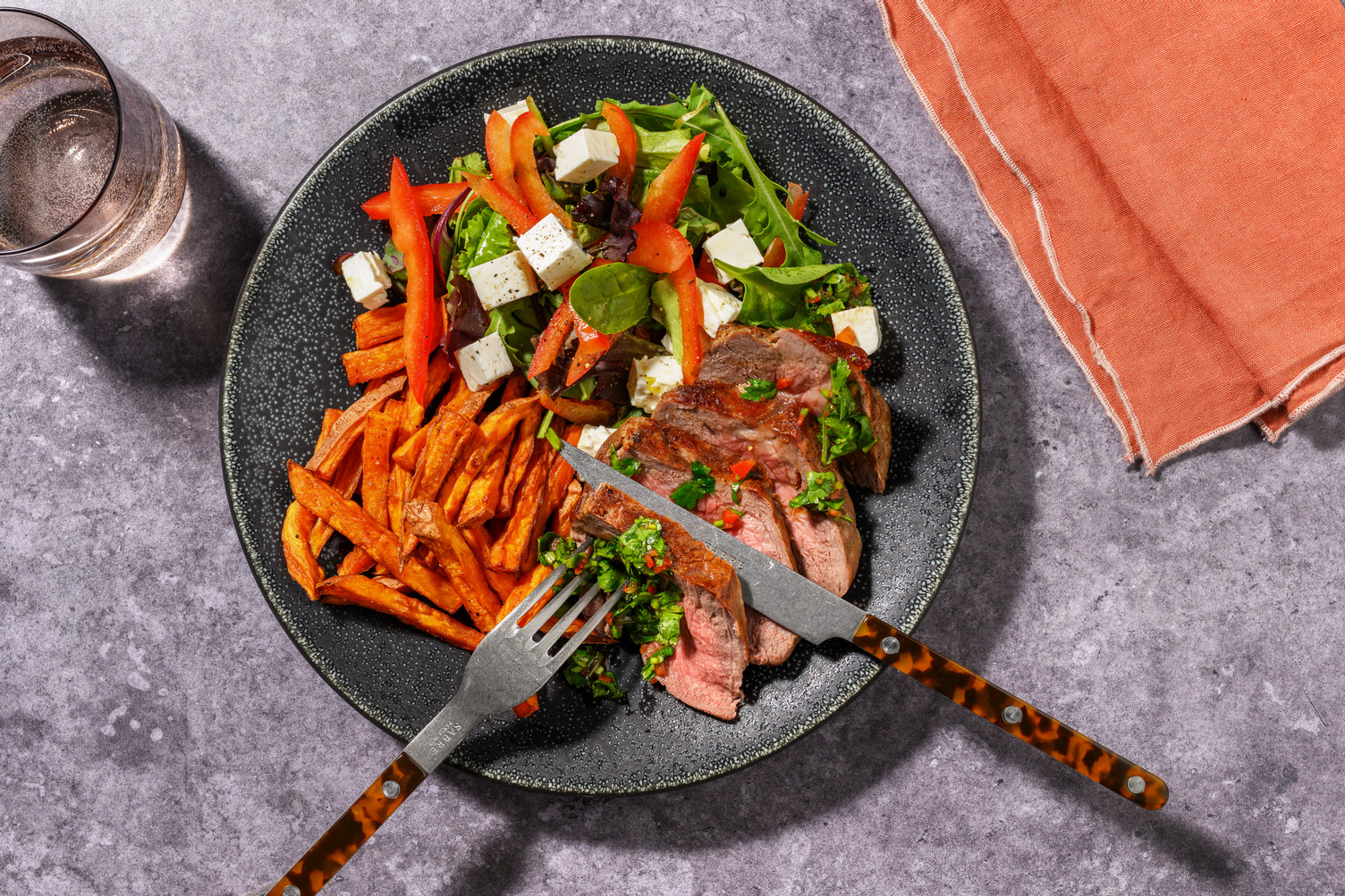 Chicken & Fetta-Capsicum Salad