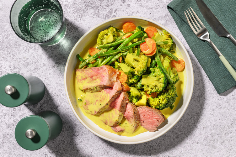 Seared Beef & Fragrant Coconut Sauce