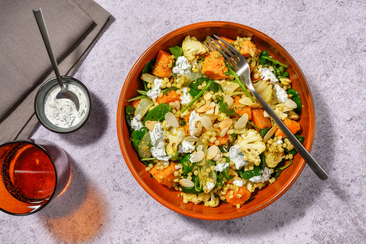 Herby Cauliflower, Chorizo & Pearl Couscous Bowl