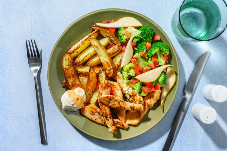Savoury Double Chicken Strips & Rainbow Veggies