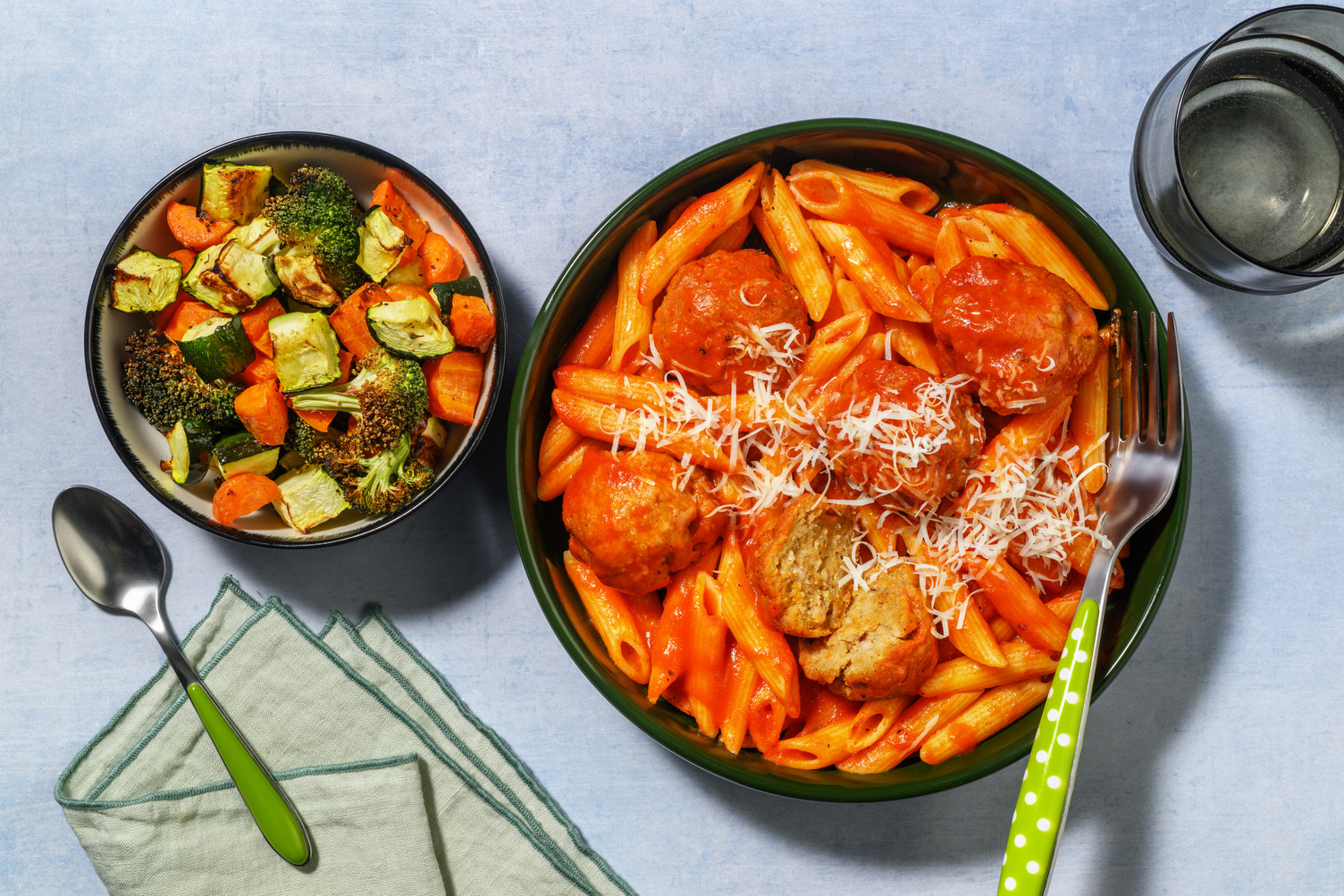 Classic Pork Meatballs & Tomato Penne