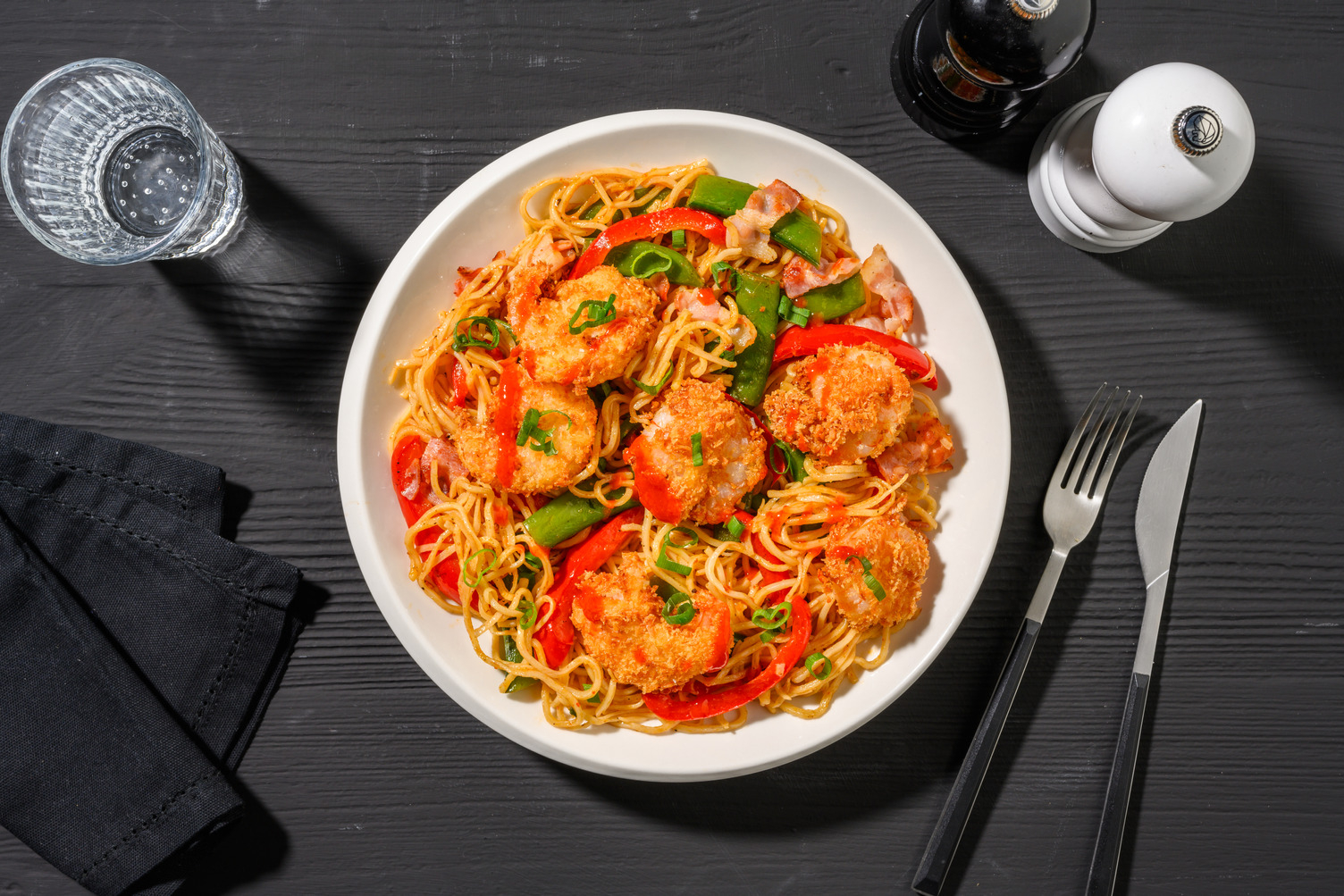 Coconut Jumbo Shrimp and Noodle Stir-Fry