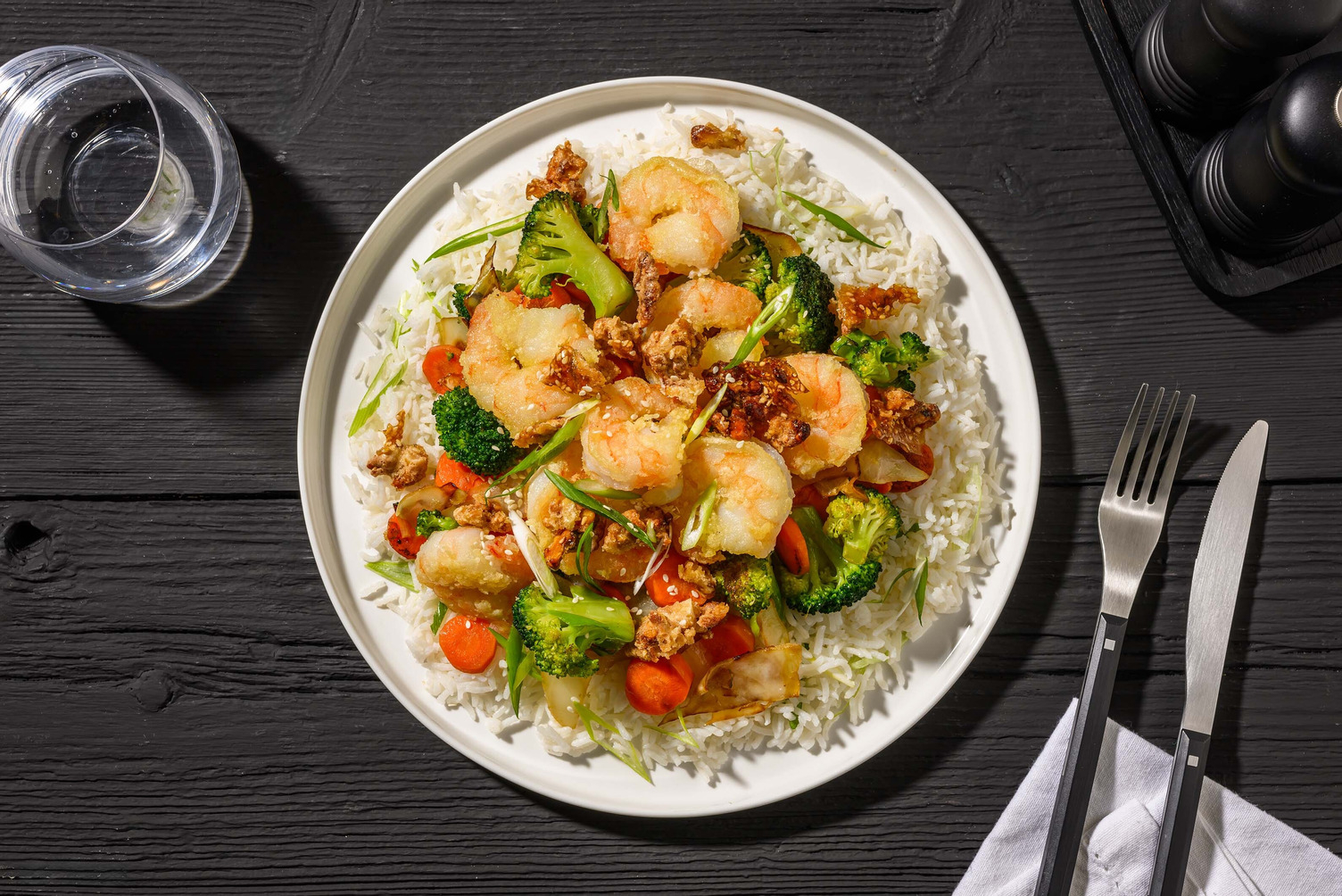 Ginger Jumbo Shrimp and Rice
