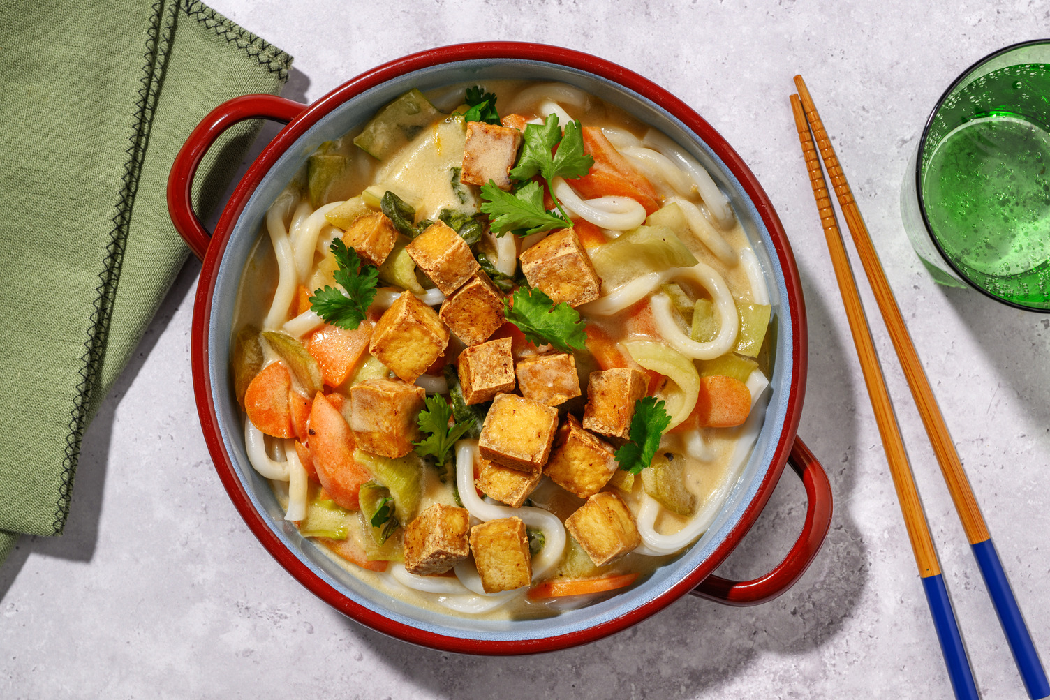 Laksa-Style Tofu Noodle Soup