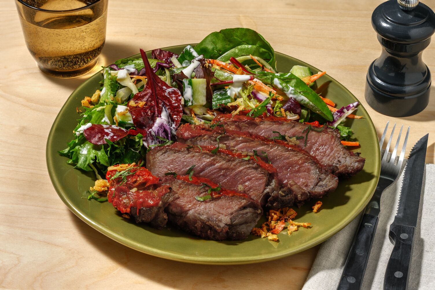 Lammsteak in koreanischer Bulgogisoße