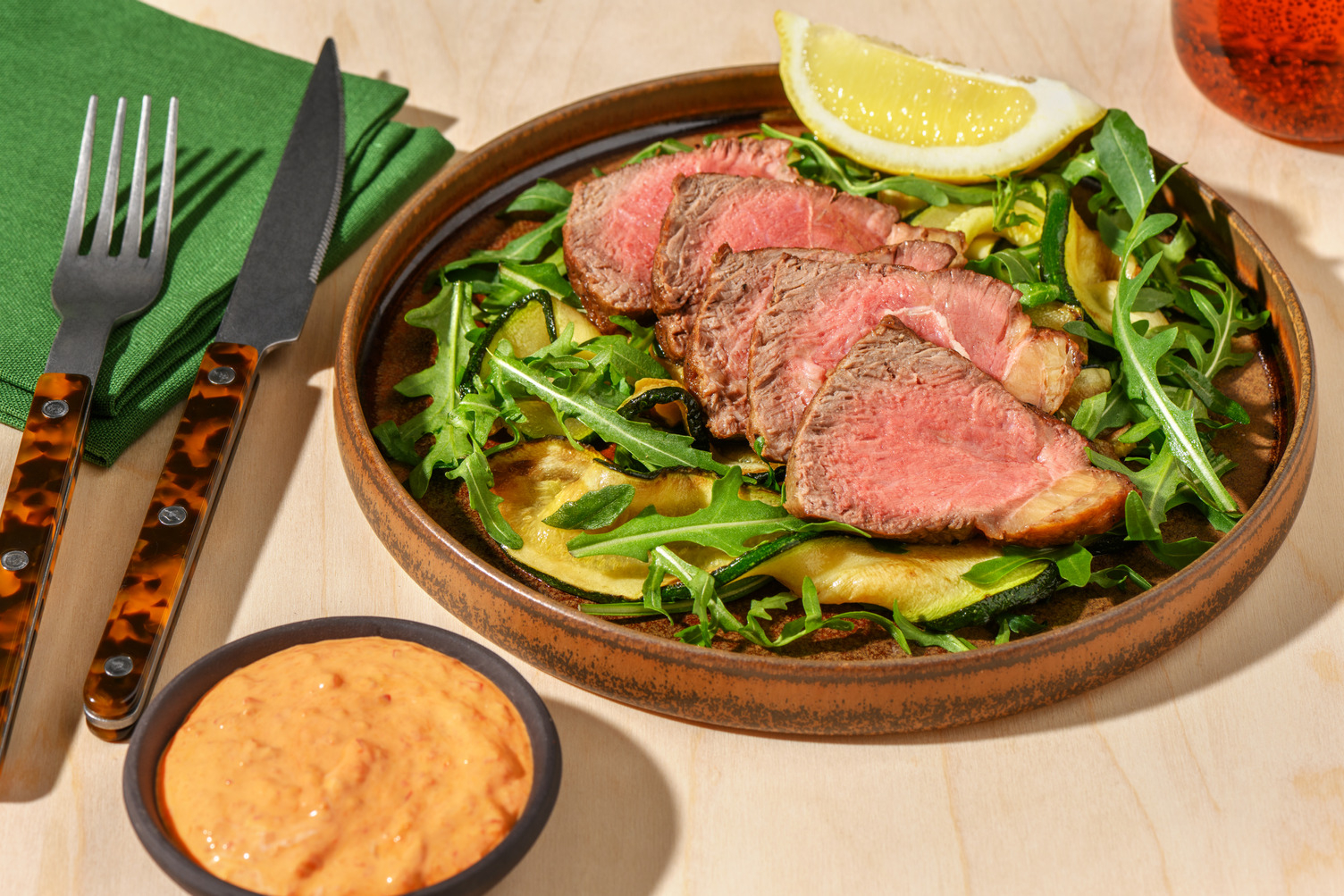 [GFYF] Seared Beef Rump & Charred Courgette Salad
