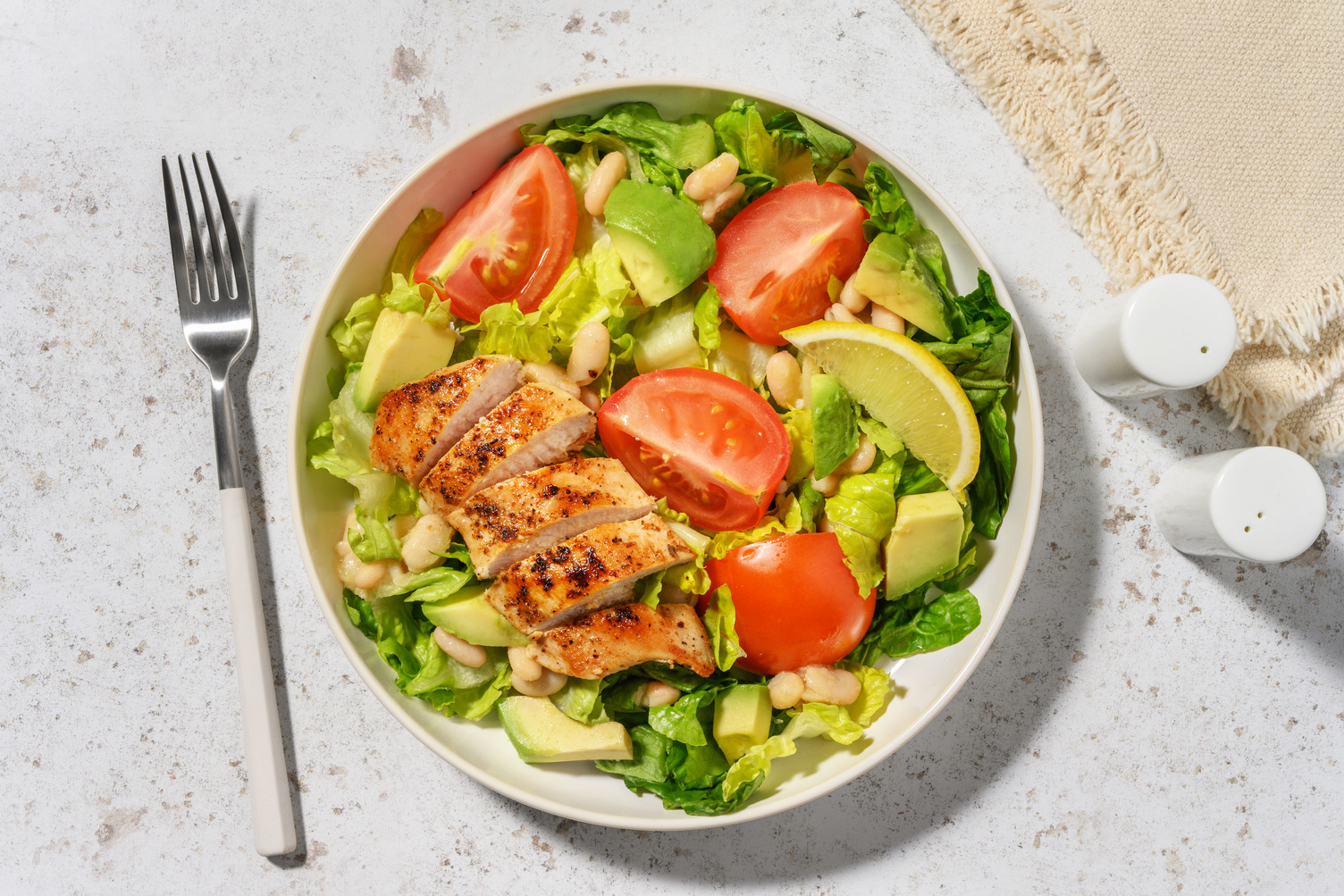 Smokey Chicken & Garlicky White Bean Salad