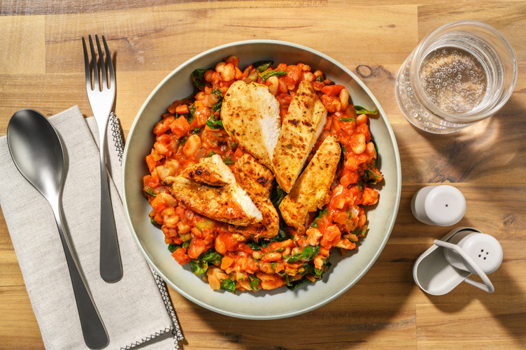 Double Herby Chicken & Braised White Bean Stew