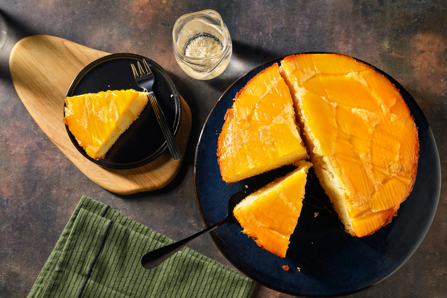 Caramelised Mango Upside-Down Cake