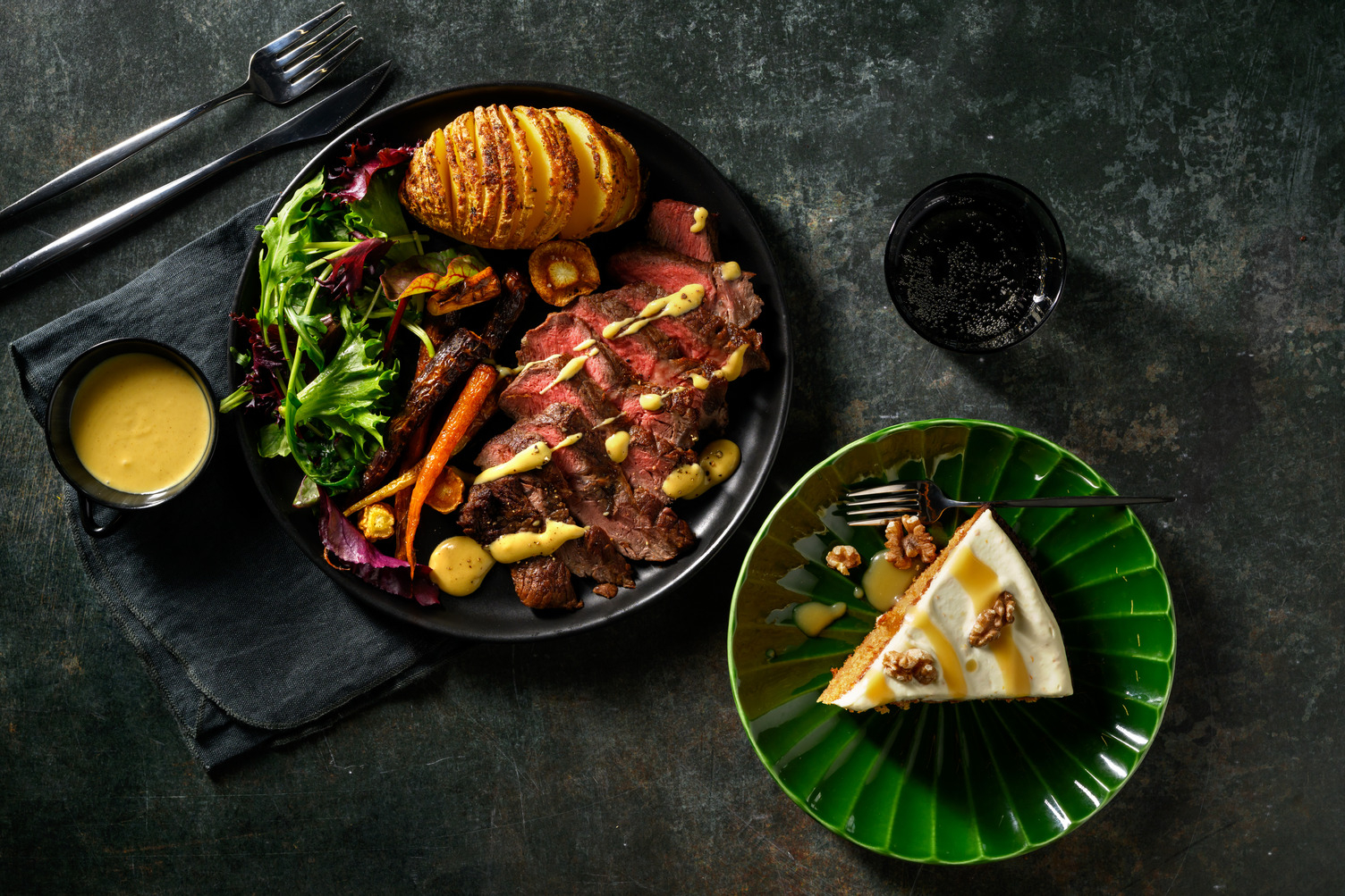 Sirloin Beef & Herby Hasselback Potatoes for Dinner