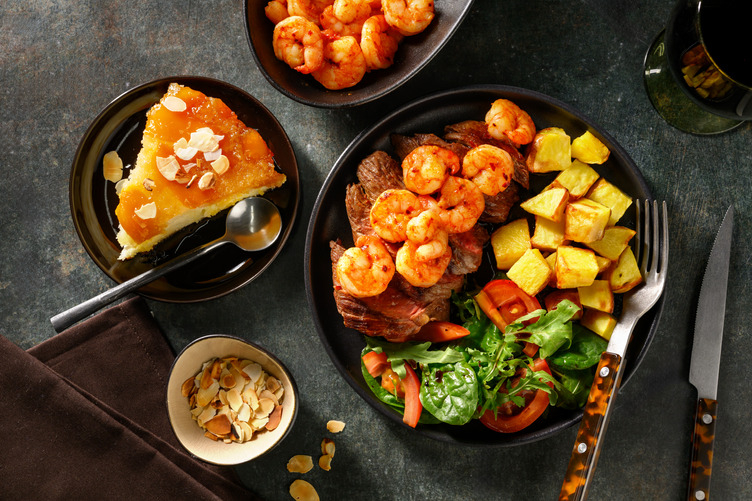 Prime Beef & Chilli-Garlic Prawn Surf 'n Turf for Dinner