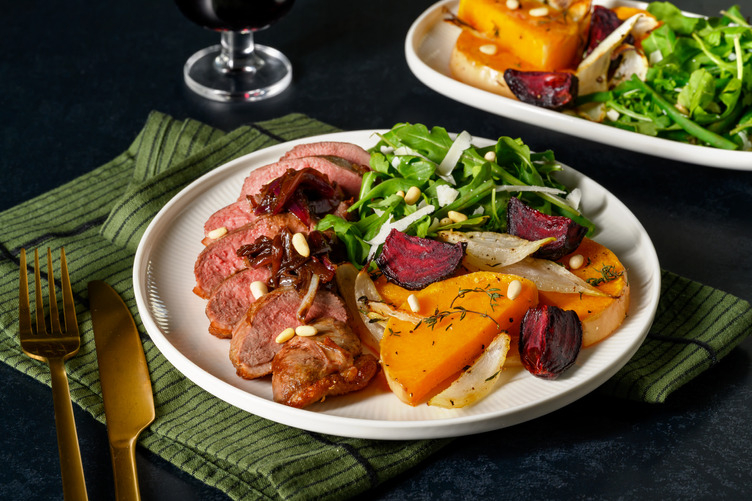 Prime Duck & Roasted Root Veggies