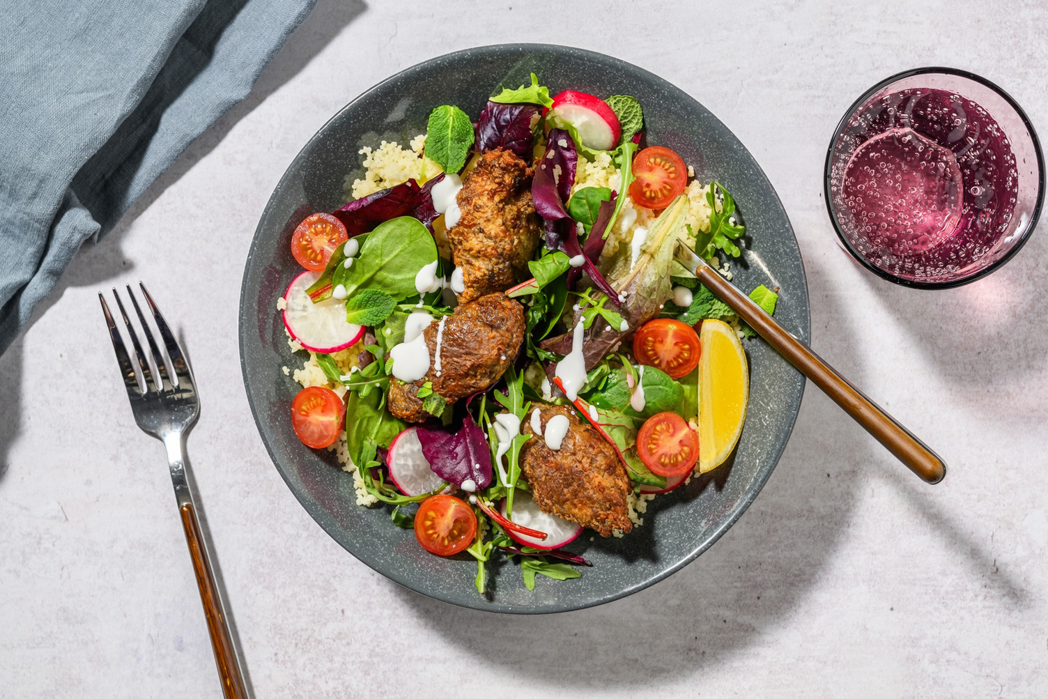 Double Chermoula Lamb Kofta Couscous Bowl