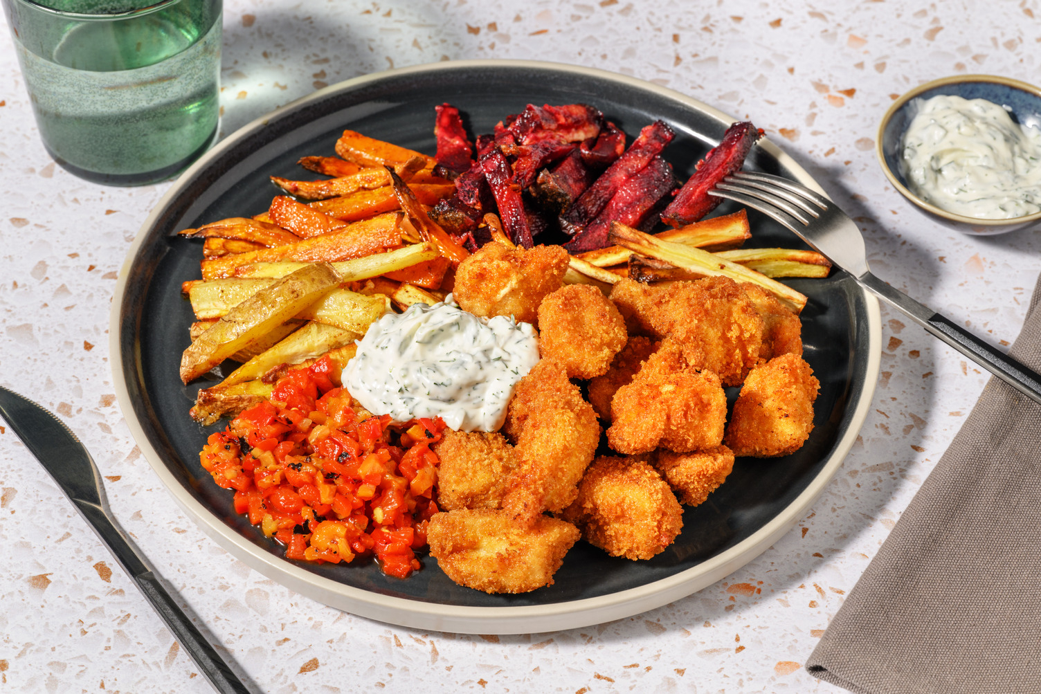 Cheesy Chicken Nuggets & Veggie-Bacon Chips