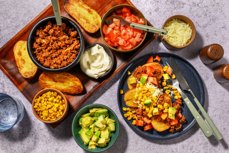 Loaded Beef Baked Potato Bar