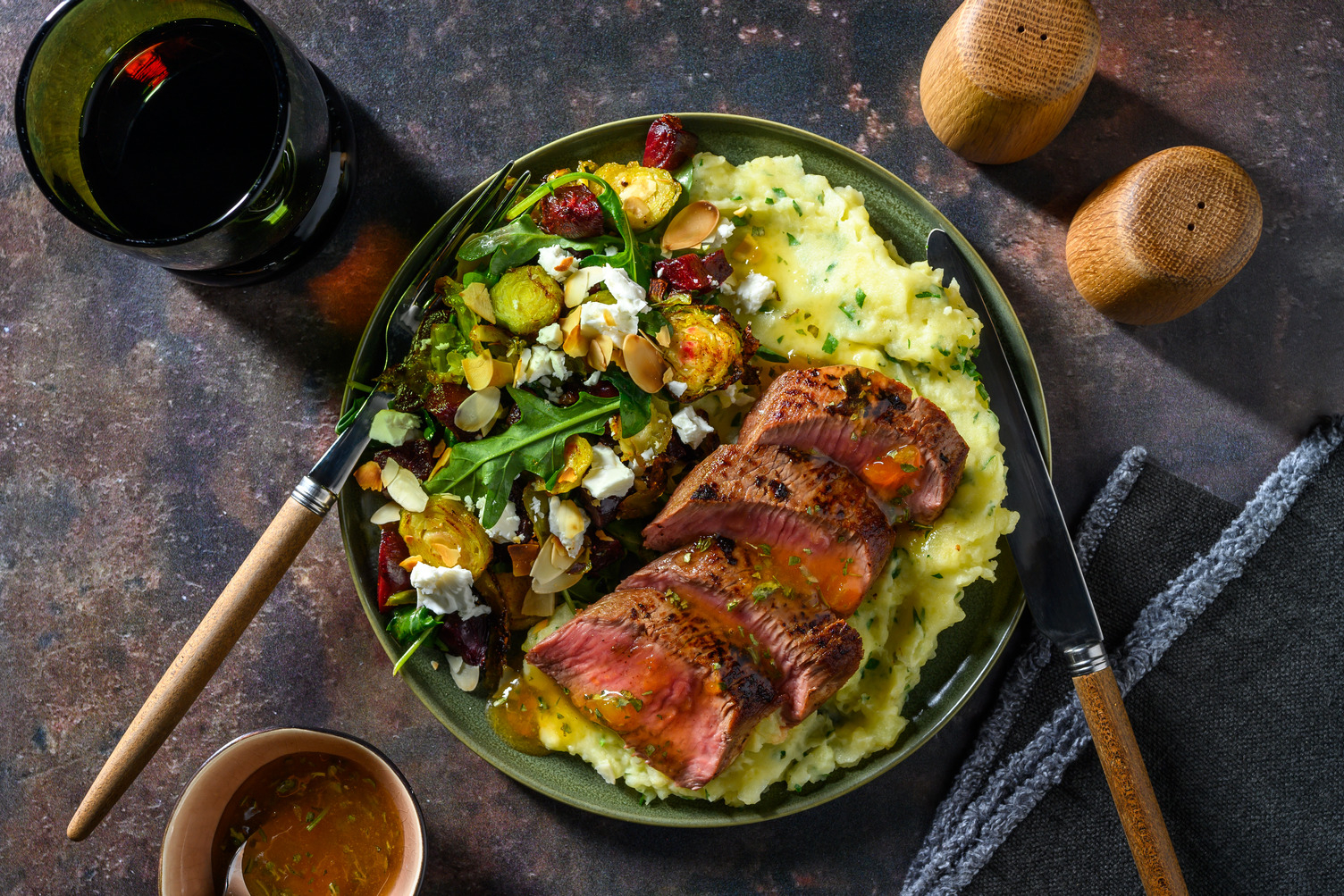 Seared Lamb Backstrap & Parsley Mash