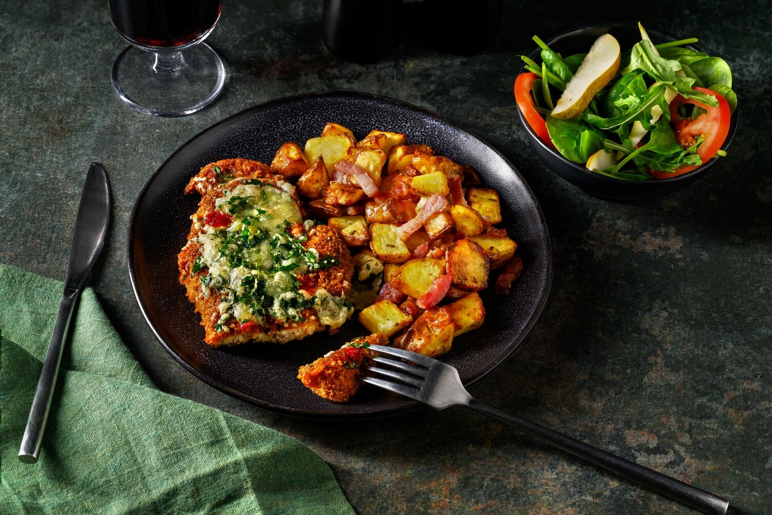 Hähnchen Parmigiana mit Grana Padano & Cheddar