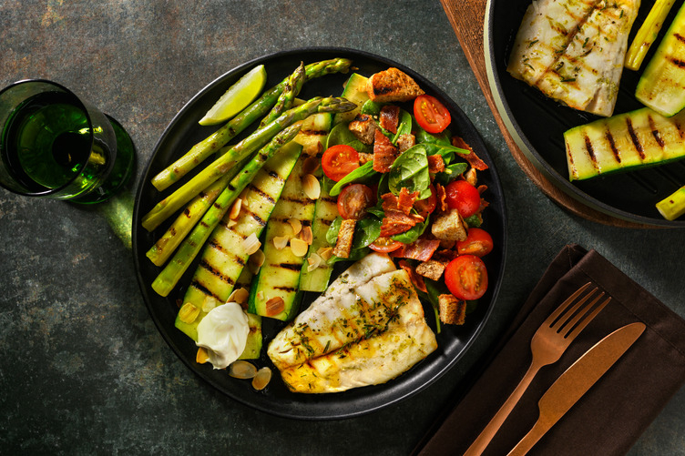 Grilled Barramundi & Bacon Salad Feast