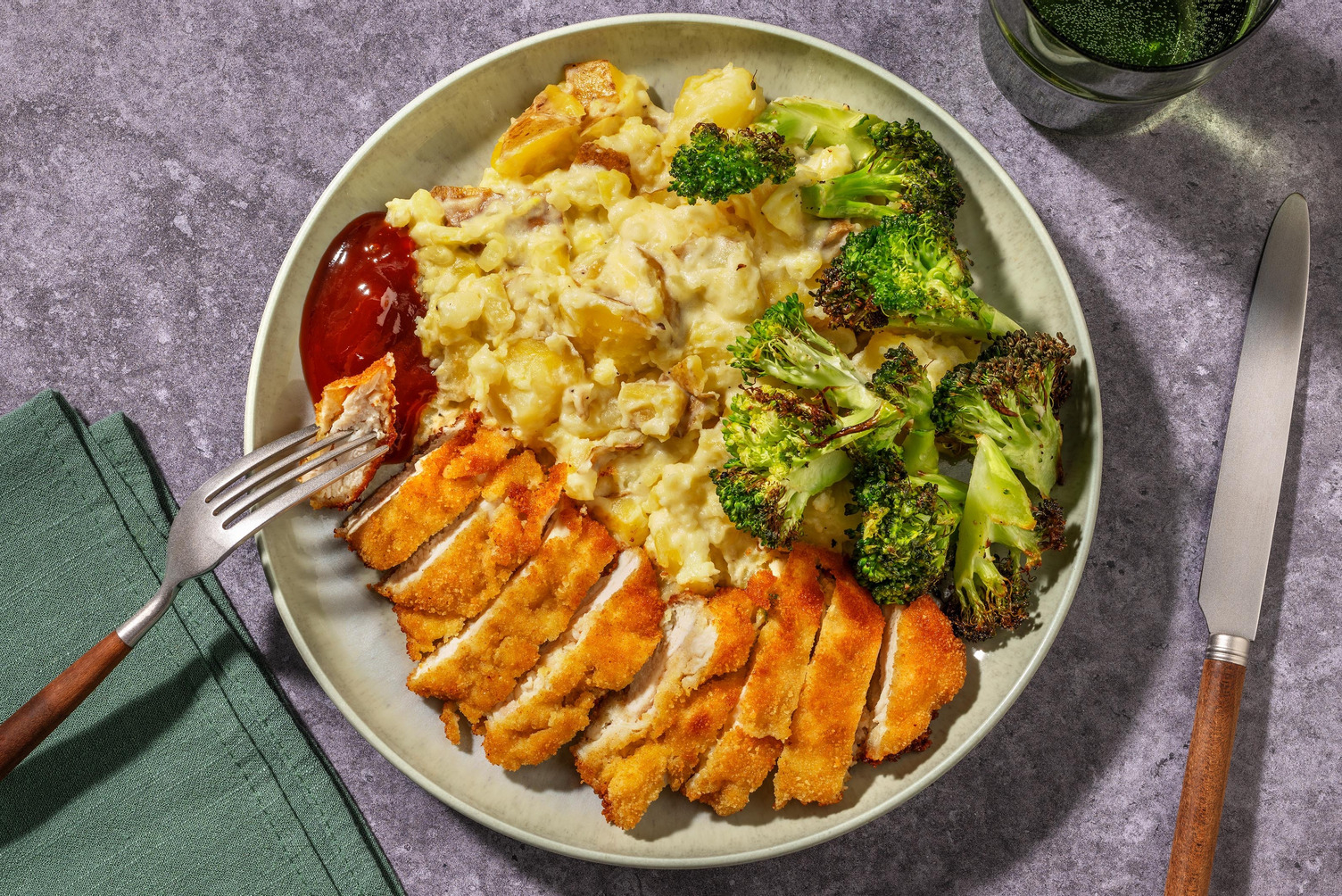 Breaded Roast Chicken Dinner