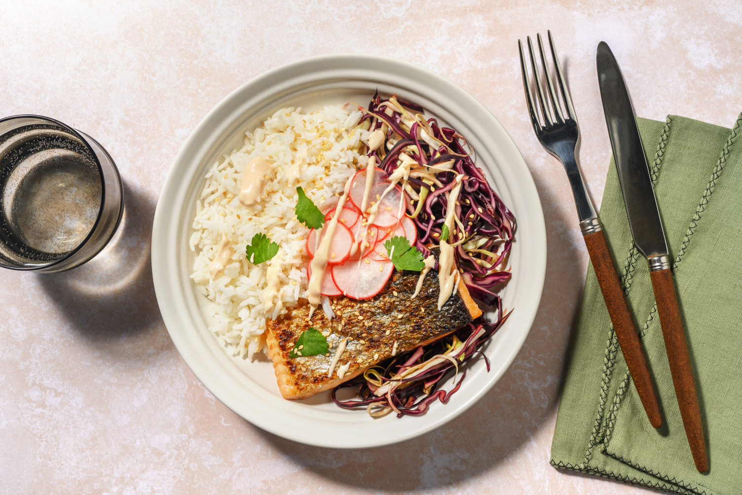 Crispy Sweet-Soy Salmon & Rice Bowl