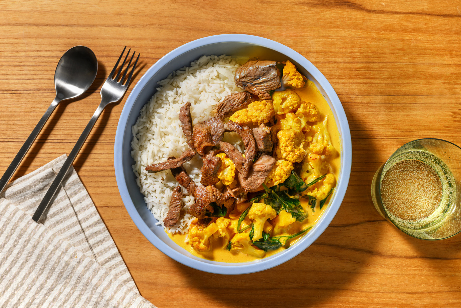 Shortcut Spiced Beef & Cauliflower Curry
