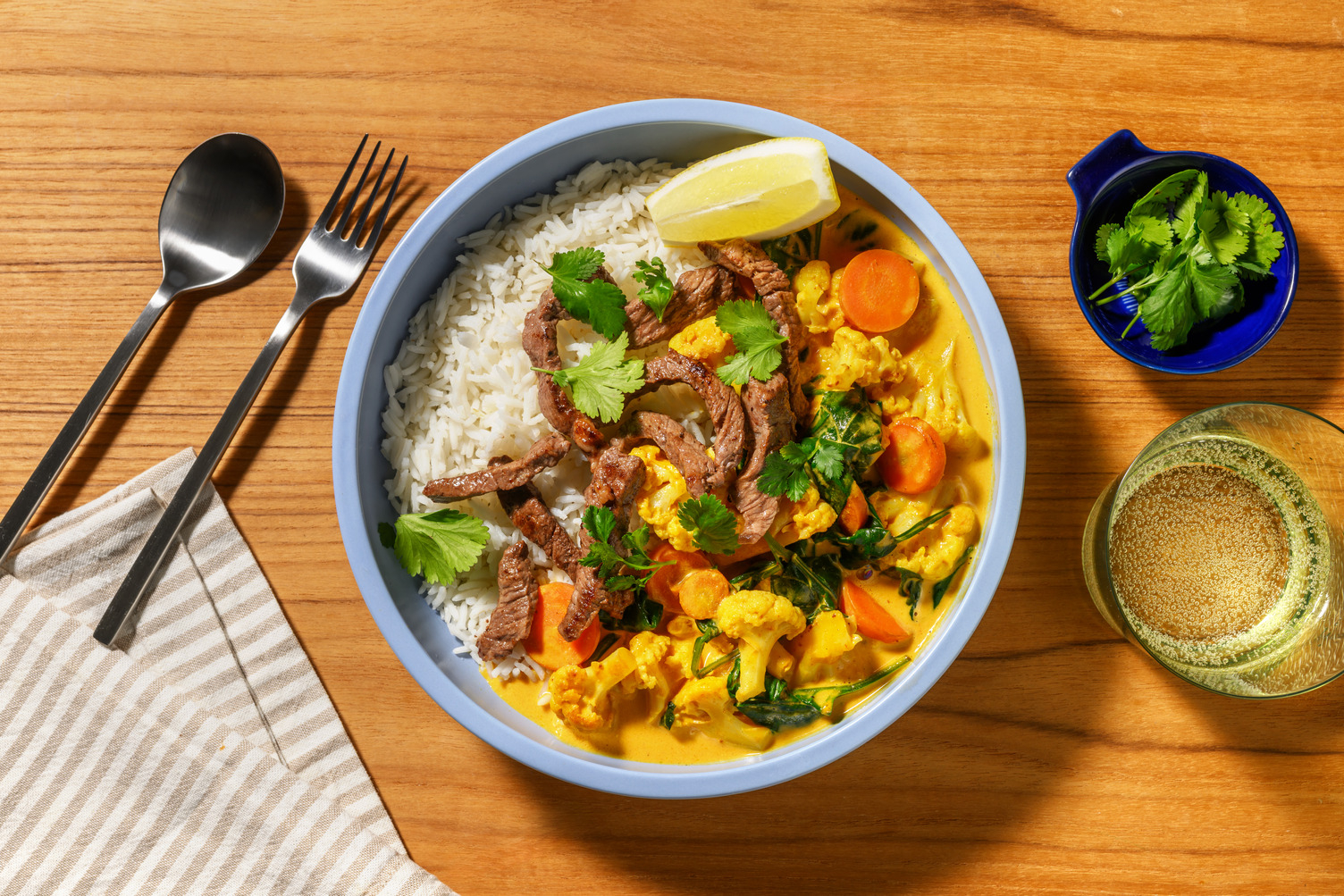 Shortcut Spiced Beef & Broccoli Curry