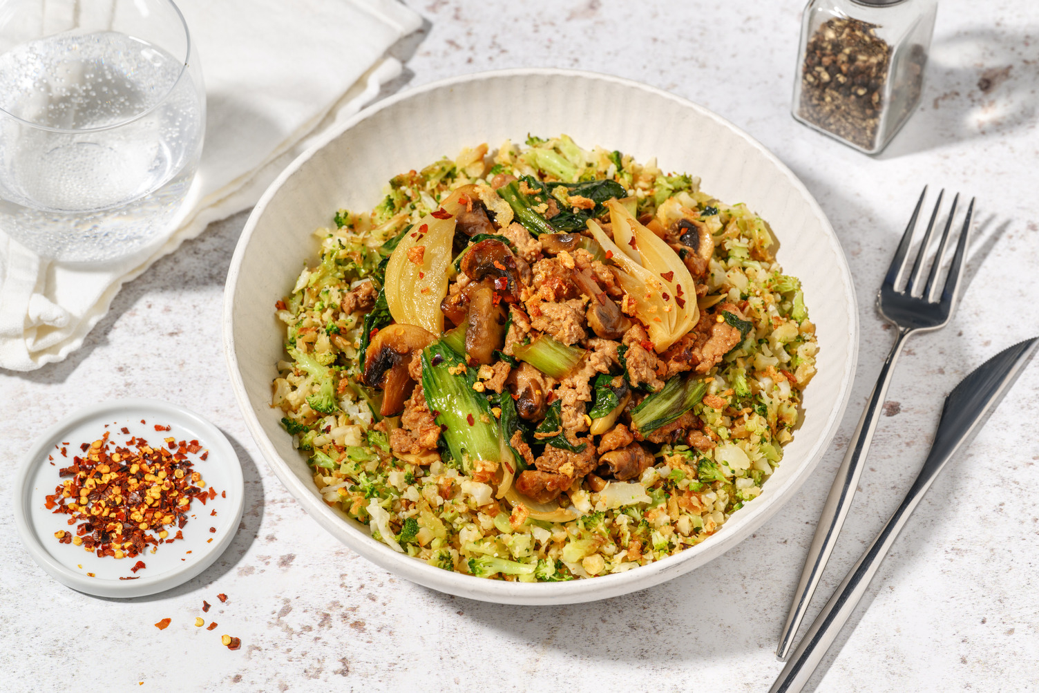 Double Umami Pork, Mushroom & Veggie Stir-Fry